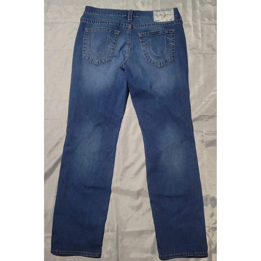 True Religion Geno Men's Relaxed Slim Fit Distressed Straight Leg Jeans‎ Size 36
